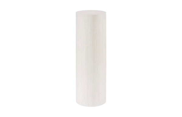 Phillips Collection Groovy Pedestal - Elegant White Stone Display Stand for Plants, Art & Modern Decor Accents PH117196