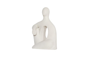 Phillips Collection Seated Abstract Figure Sculpture Resin Roman Stone Finish Classical Modern Decor PH117199