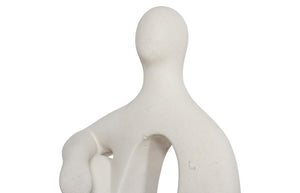 Phillips Collection Seated Abstract Figure Sculpture Resin Roman Stone Finish Classical Modern Decor PH117199