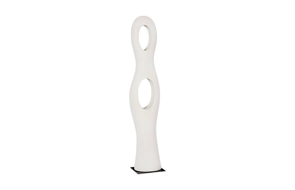 Phillips Collection Double Circle Sculpture – Innovative Design For Timeless Home Décor And Captivating Outdoor Appeal Off White Resin Ph117201
