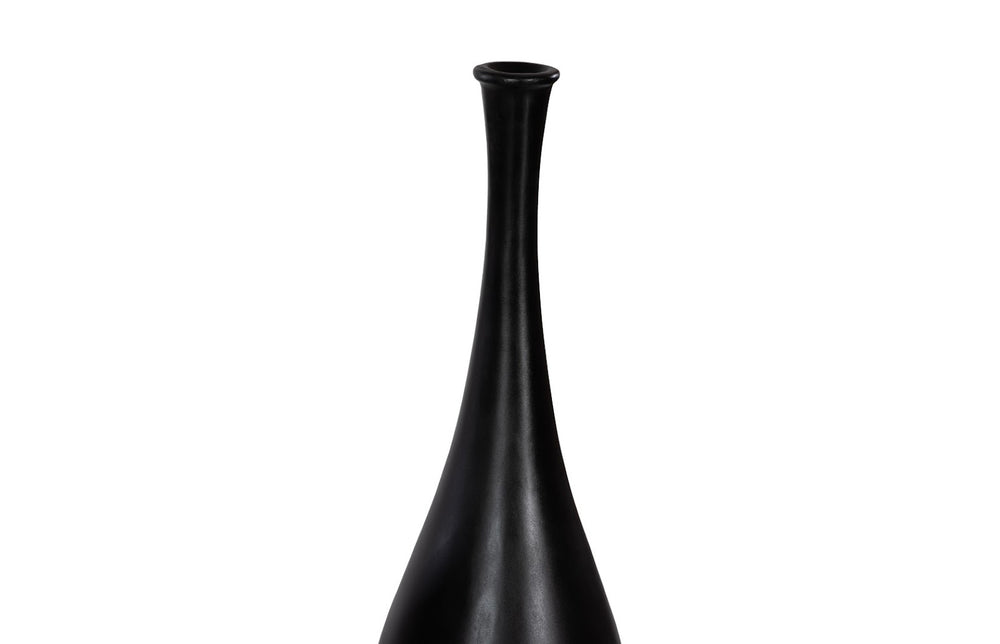 Phillips Collection Trumpet Vase - Elegant Statement Piece For Floral Arrangements And Home Decor Styling Black Resin Ph117204