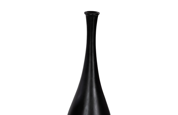 Phillips Collection Trumpet Vase - Elegant Statement Piece For Floral Arrangements And Home Decor Styling Black Resin Ph117204