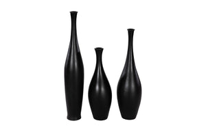 Phillips Collection Trumpet Vase - Elegant Statement Piece For Floral Arrangements And Home Decor Styling Black Resin Ph117204