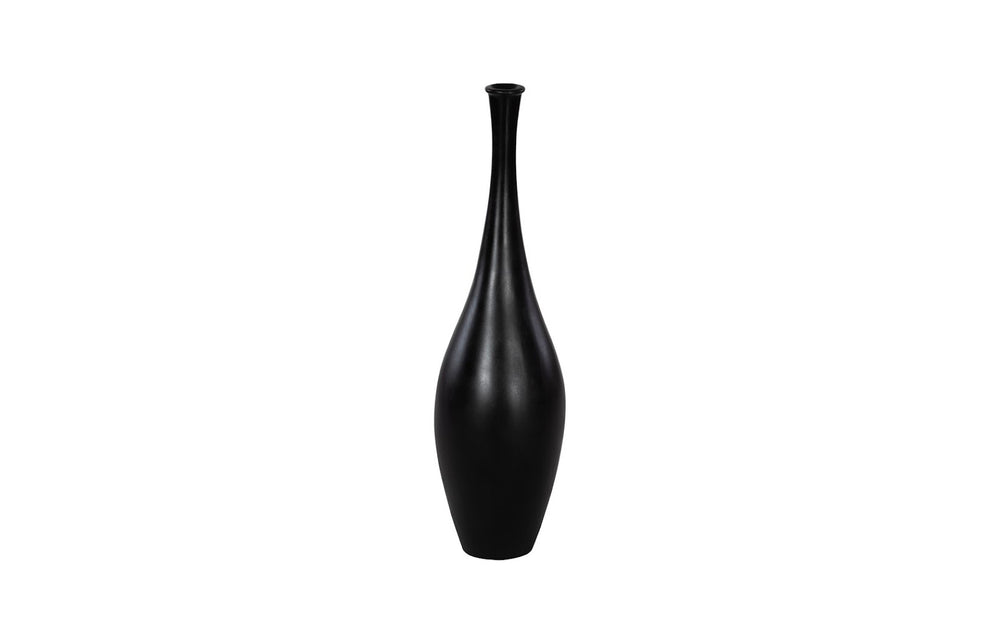 Phillips Collection Trumpet Vase - Elegant Statement Piece For Floral Arrangements And Home Decor Styling Black Resin Ph117204