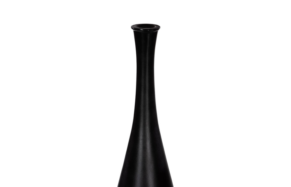Phillips Collection Trumpet Vase - Large Matte Black Floral Centerpiece for Modern Elegance and Timeless Style PH117205
