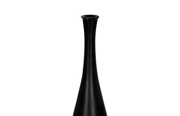 Phillips Collection Trumpet Vase - Elegant Statement Piece For Floral Arrangements And Home Decor Styling Black Resin Ph117205