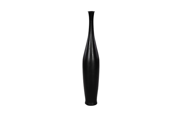 Phillips Collection Trumpet Vase - Elegant Statement Piece For Floral Arrangements And Home Decor Styling Black Resin Ph117205