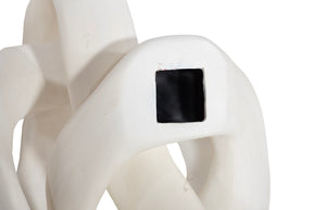 Phillips Collection Cast Dancing Wall Sculpture - Captivating Faux Bleached Art For Modern Organic Home Décor Off White Resin Ph117286