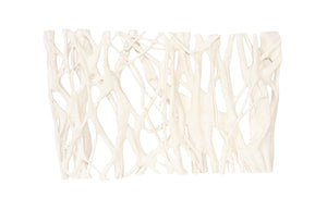 Phillips Collection Cast Entwined Rectangular Wall Root Sculpture - Faux Bleached Finish For Modern Natural Decor Off White Resin,Stone Composite Ph117290