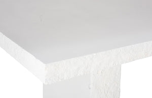 Phillips Collection Robusto Dining Table - Elegant Concrete Look With Durable Resin Finish For Effortless Outdoor Style White Resin Ph117332