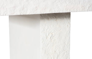 Phillips Collection Robusto Dining Table - Elegant Concrete Look With Durable Resin Finish For Effortless Outdoor Style White Resin Ph117332