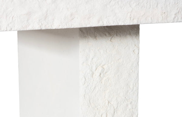 Phillips Collection Robusto Dining Table - Elegant Concrete Look With Durable Resin Finish For Effortless Outdoor Style White Resin Ph117332