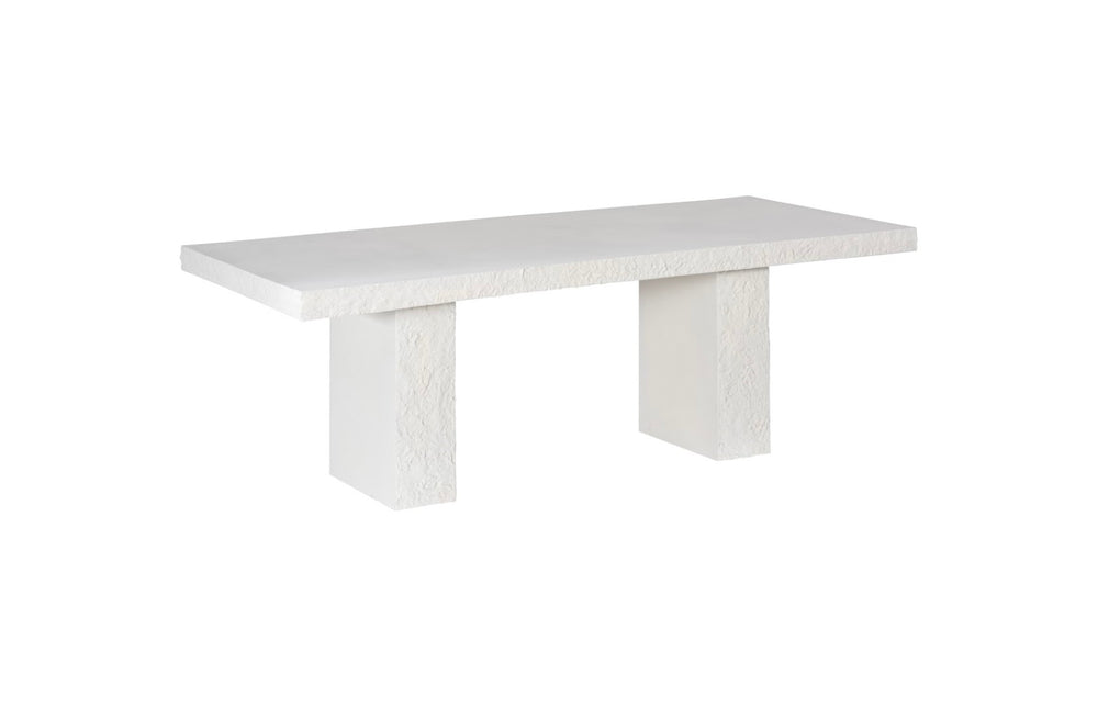 Phillips Collection Robusto Dining Table - Elegant Concrete Look With Durable Resin Finish For Effortless Outdoor Style White Resin Ph117332