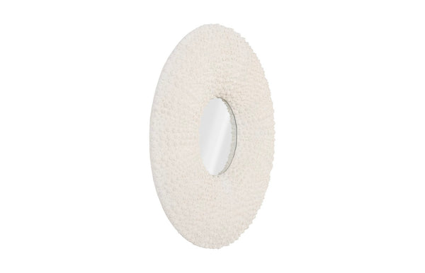 Phillips Collection Sea Urchin Decorative Wall Mirror - Sculptural Coastal Charm with Off-White Finish for Any Room PH117337