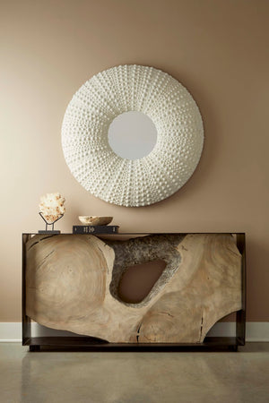 Phillips Collection Sea Urchin Decorative Wall Mirror - Sculptural Coastal Charm with Off-White Finish for Any Room PH117337