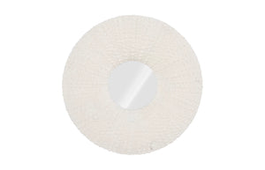 Phillips Collection Sea Urchin Decorative Wall Mirror - Sculptural Coastal Charm with Off-White Finish for Any Room PH117337