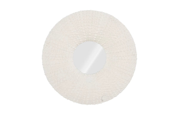 Phillips Collection Sea Urchin Decorative Wall Mirror - Sculptural Coastal Charm with Off-White Finish for Any Room PH117337