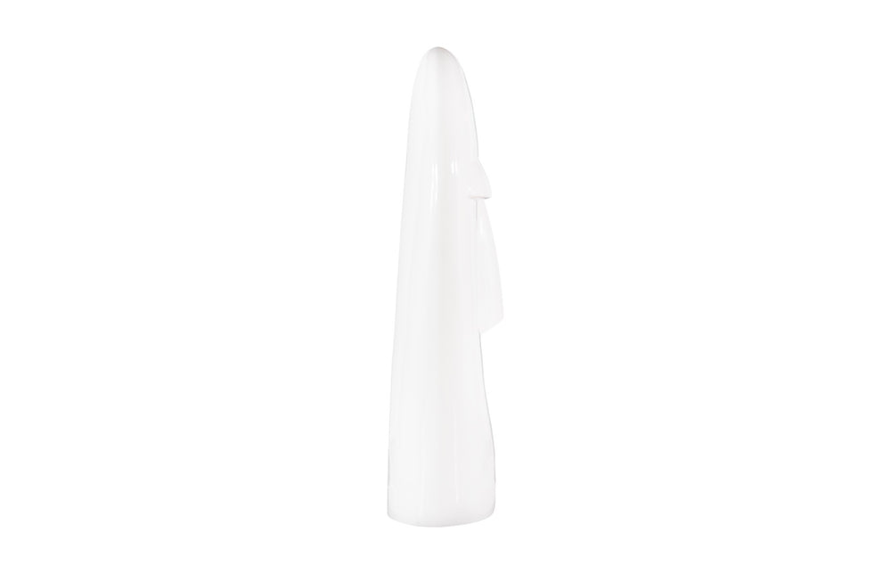 Phillips Collection Emerging Face Sculpture - Modern Cycladic Design for Outdoor Spaces, Weather-Resistant and Elegant Gel Coat White PH117409