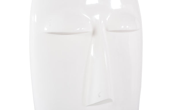 Phillips Collection Emerging Face Sculpture - Timeless Cycladic Elegance In Durable Resin For Modern Outdoor Spaces White Resin Ph117409