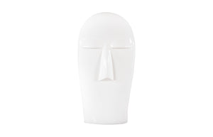 Phillips Collection Emerging Face Sculpture - Timeless Cycladic Elegance In Durable Resin For Modern Outdoor Spaces White Resin Ph117409