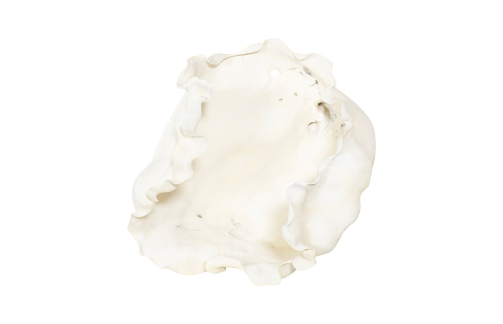 Phillips Collection Cast Root Bowl - Sculptural Faux Bleached Resin Accent for Modern Coastal Decor & Centerpieces PH117411