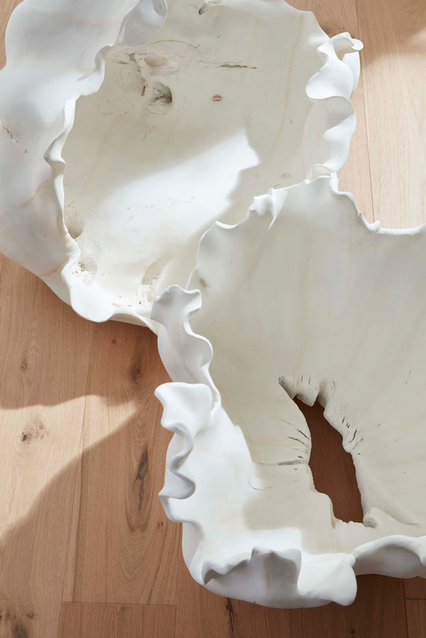Phillips Collection Cast Root Bowl - Sculptural Faux Bleached Resin Accent for Modern Coastal Decor & Centerpieces PH117411