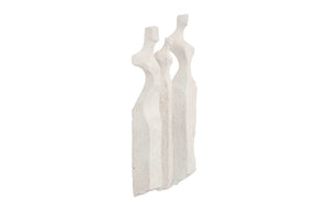 Phillips Collection Cast Elegant Women Wall Art Set of 3 - Sculptural Roman Stone Decor for Modern Home Aesthetics PH117414
