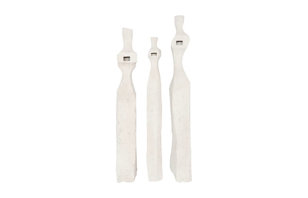 Phillips Collection Cast Elegant Women Wall Art Set of 3 - Sculptural Roman Stone Decor for Modern Home Aesthetics PH117414