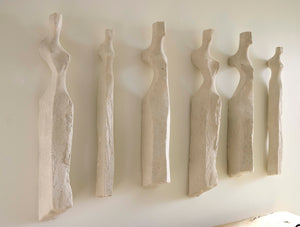 Phillips Collection Cast Elegant Women Wall Art Set of 3 - Sculptural Roman Stone Decor for Modern Home Aesthetics PH117414