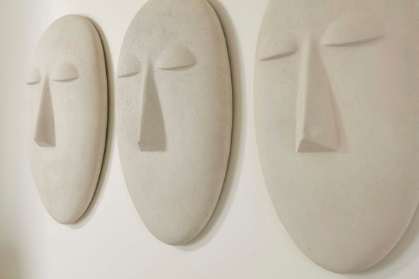 Phillips Collection Emerging Face Wall Art Sculpture - Weather-Resistant Roman Stone Design for Outdoor Elegance PH117415