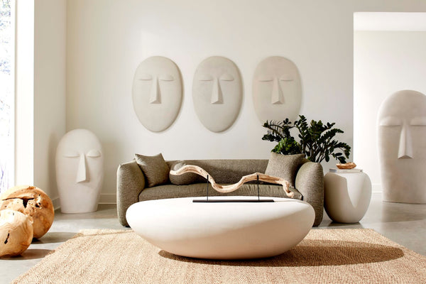 Phillips Collection Emerging Face Wall Art Sculpture - Weather-Resistant Roman Stone Design for Outdoor Elegance PH117415