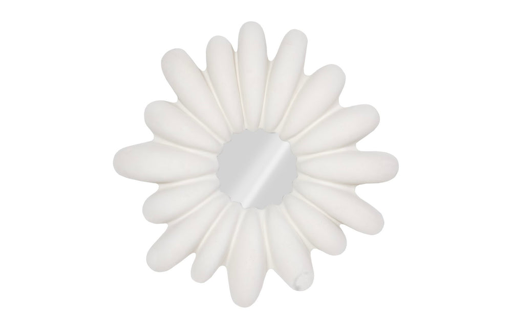 Phillips Collection Radial Shell Mirror - Elegant Ocean-inspired Design With White Stone Accents For Any Room Decor Off White Resin Ph117416