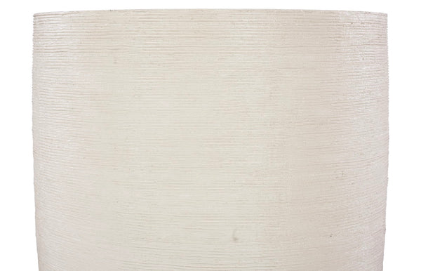 Phillips Collection Flora Grande Planter - Elevate Your Space With Elegant Resin Design And Textured White Finish Beige Resin Ph117482