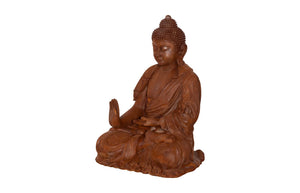 Phillips Collection Enchanting Buddha Sculpture - Authentic Antique Style With Modern Flair For Timeless Home Decor Brown Resin Ph117511