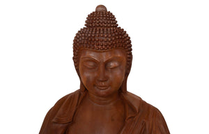 Phillips Collection Enchanting Buddha Sculpture - Authentic Antique Style With Modern Flair For Timeless Home Decor Brown Resin Ph117511