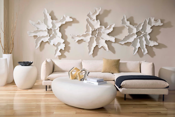 Phillips Collection River Stone Coffee Table - Organic Design In Polished Bronze, Nature-inspired Elegance For Living Room Off White Resin Ph118298