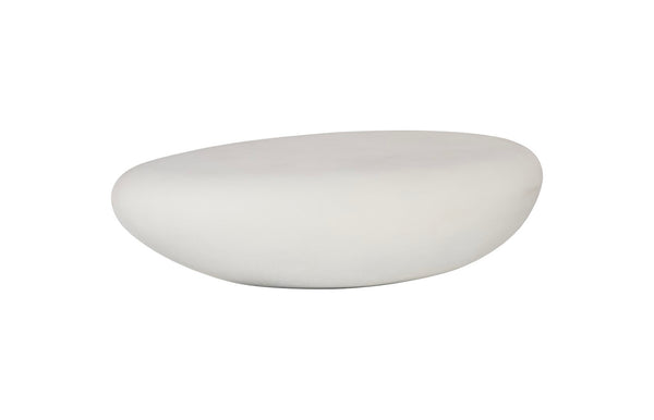 Phillips Collection River Stone Coffee Table - Organic Design In Polished Bronze, Nature-inspired Elegance For Living Room Off White Resin Ph118298