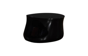 Phillips Collection Mellow Coffee Table - Sleek Gel Coat Black Design With Rounded Edges For Modern Living Spaces Black Resin Ph118443