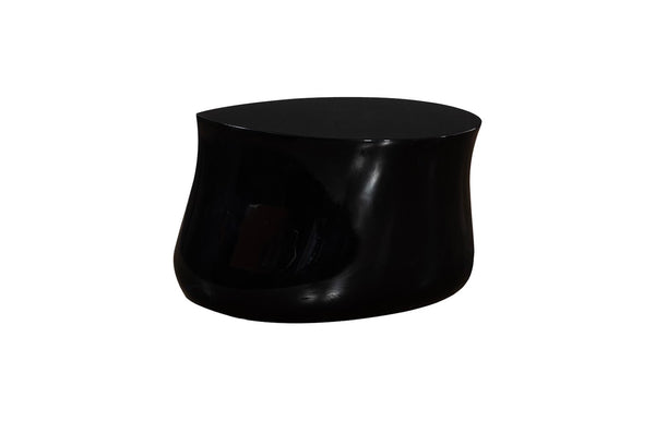 Phillips Collection Mellow Coffee Table - Sleek Gel Coat Black Design With Rounded Edges For Modern Living Spaces Black Resin Ph118443