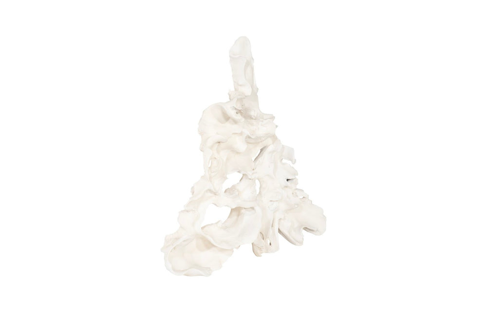 Phillips Collection Contour Cast Root Triangle Wall Art - Lightweight Faux Bleached Decor For Indoor & Outdoor Spaces Off White Resin Ph118731