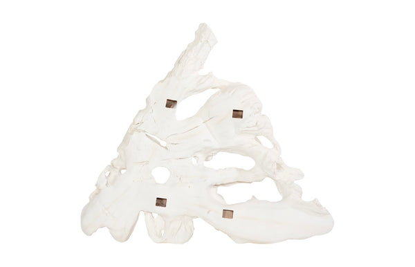 Phillips Collection Contour Cast Root Triangle Wall Art - Lightweight Faux Bleached Decor For Indoor & Outdoor Spaces Off White Resin Ph118731