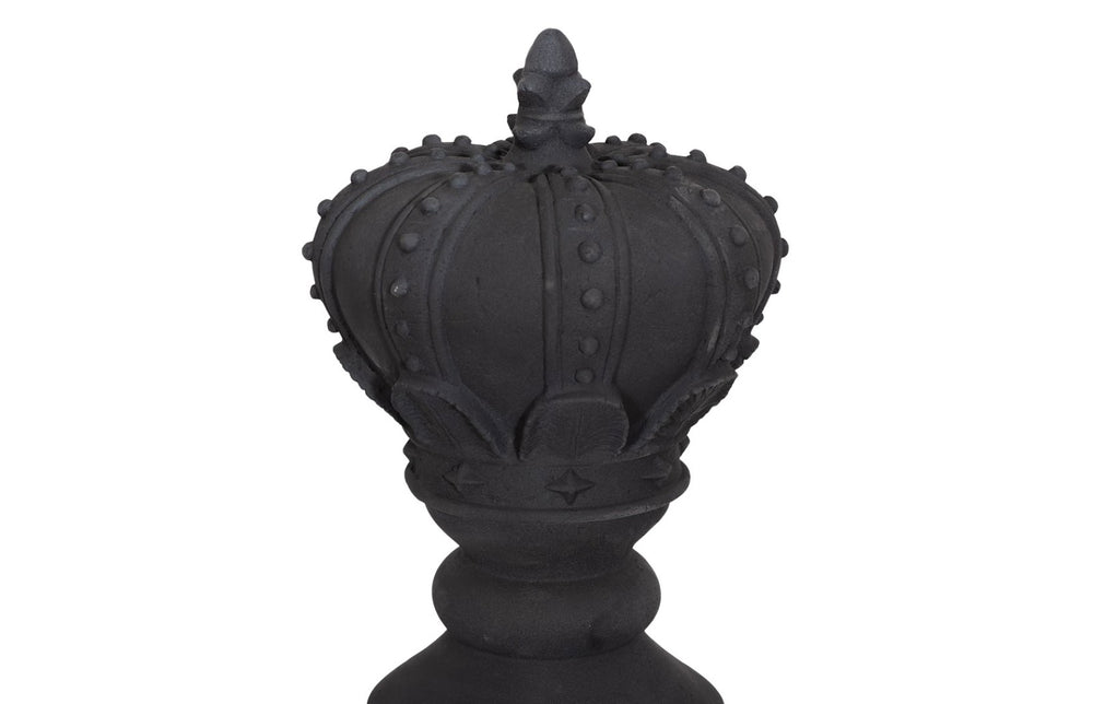 Phillips Collection King Chess Sculpture - Artisan-Crafted Black Cast Stone for Indoor/Outdoor Elegance & Style PH118739