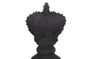 Phillips Collection King Chess Sculpture - Artisan-Crafted Black Cast Stone for Indoor/Outdoor Elegance & Style PH118739