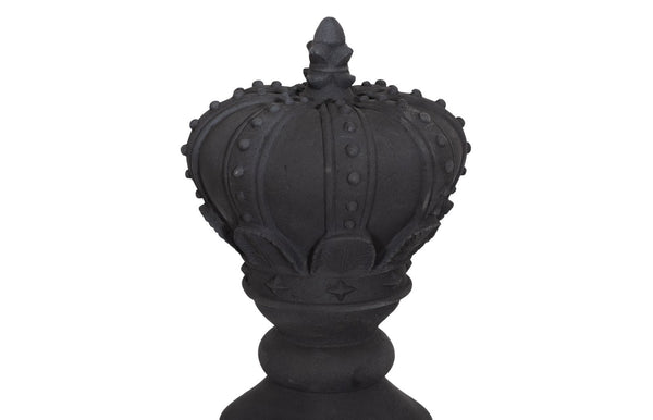 Phillips Collection King Chess Sculpture - Artisan-Crafted Black Cast Stone for Indoor/Outdoor Elegance & Style PH118739