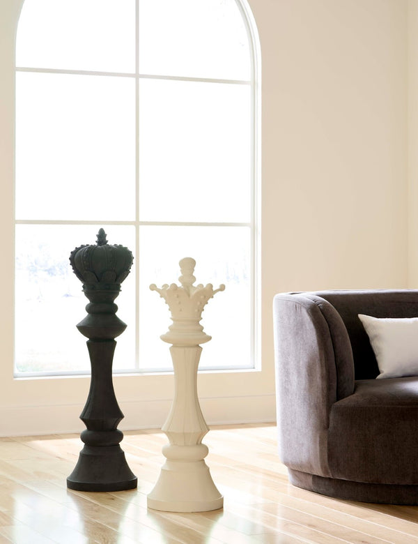 Phillips Collection King Chess Sculpture - Artisan-Crafted Black Cast Stone for Indoor/Outdoor Elegance & Style PH118739