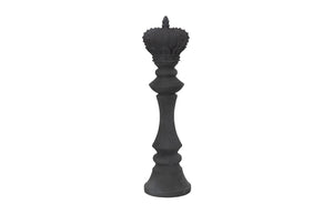 Phillips Collection King Chess Sculpture - Artisan-Crafted Black Cast Stone for Indoor/Outdoor Elegance & Style PH118739