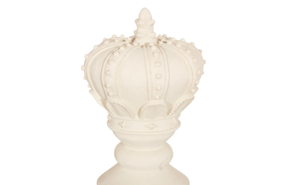 Phillips Collection King Chess Sculpture - Elegant Cast Stone White Design For Indoor/Outdoor Game Lovers, Small Size Off White Resin,Stone Composite Ph118740