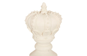 Phillips Collection King Chess Sculpture - Elegant Off-White Cast Stone Accent for Indoor/Outdoor Display, 43 Inches Tall PH118740
