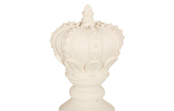 Phillips Collection King Chess Sculpture - Elegant Off-White Cast Stone Accent for Indoor/Outdoor Display, 43 Inches Tall PH118740