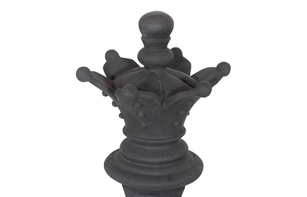 Phillips Collection Queen Chess Sculpture - Artisan-Crafted Black Cast Stone Piece for Indoor/Outdoor Elegance & Style PH118741